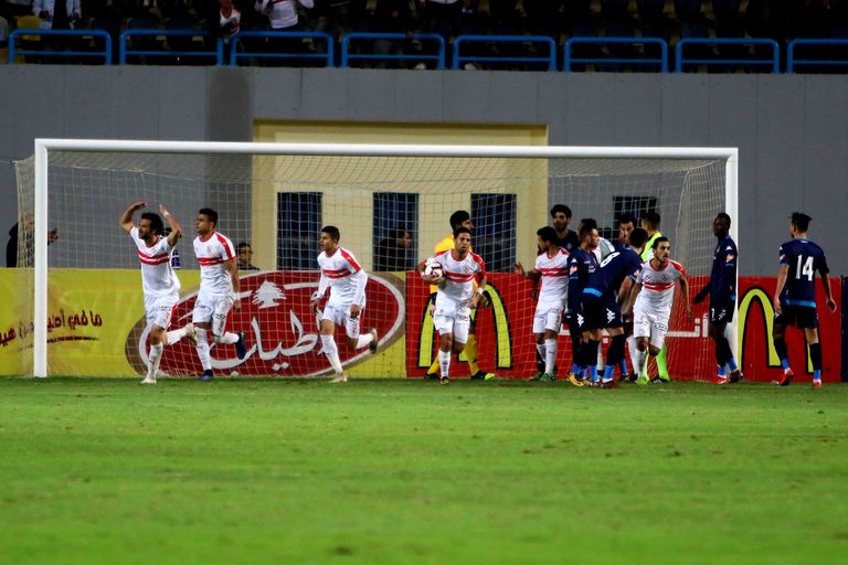 من مباراة الزمالك وبيراميدز