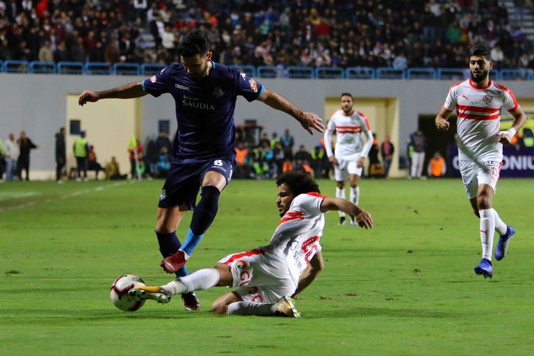من مباراة الزمالك وبيراميدز