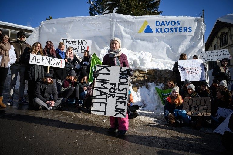 جريتا تونبرج في دافوس