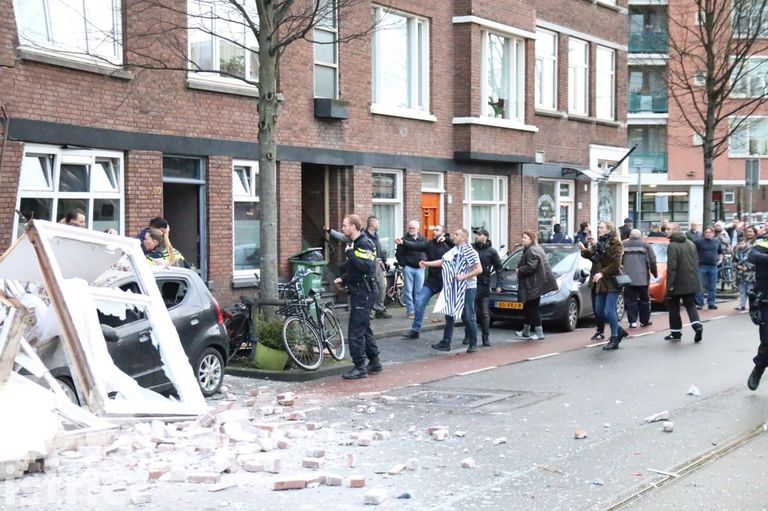 جانب من الانفجار في لاهاي