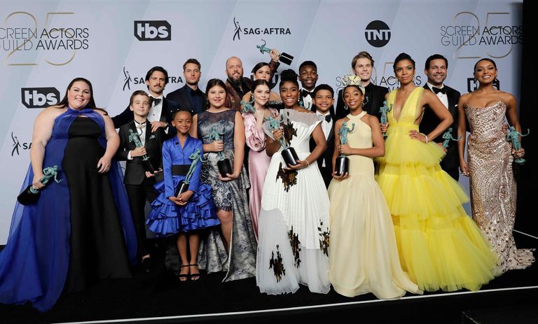 مجموعة من الفائزين بجوائز نقابة الممثلين الأمريكية