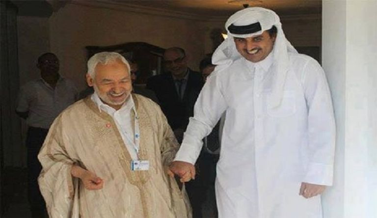 راشد الغنوشي رئيس حركة النهضة الإخوانية في تونس