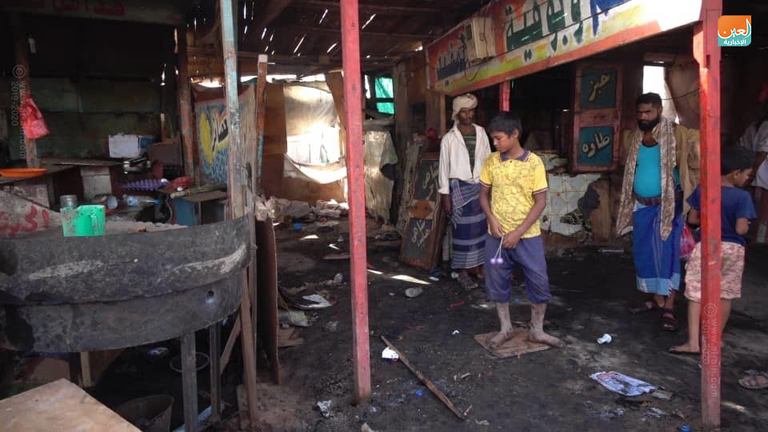 موقع انفجار مدينة المخا التابعة لمحافظة تعز اليمنية