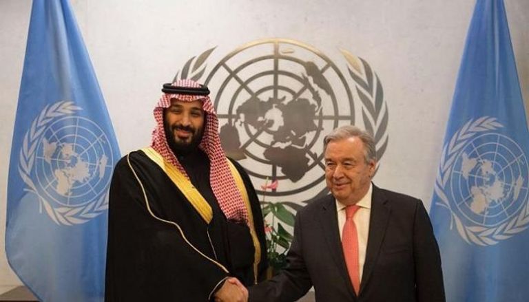 الأمير محمد بن سلمان والأمين العام للأمم المتحدة - أرشيفية