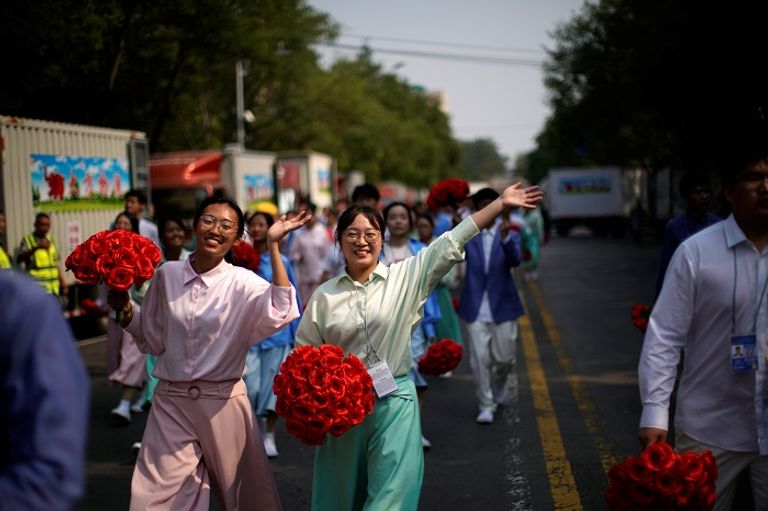 جانب من أكبر عرض عسكري بالصين