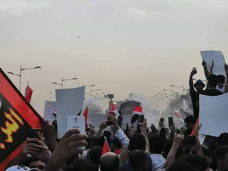 جانب من المظاهرات