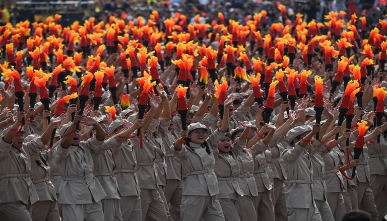 الرئيس الصيني خلال الاحتفال باليوم الوطني