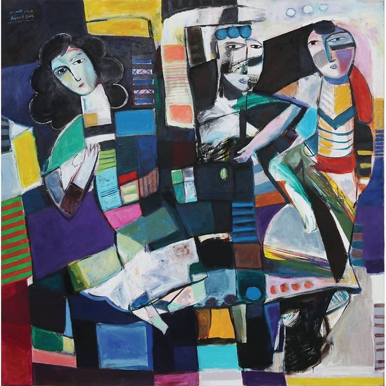 من لوحات معرض "عوالم الحب"