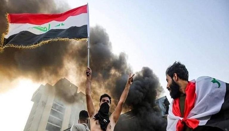 جانب من المظاهرات في العراق