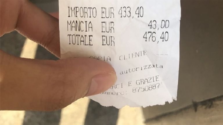 شكاوى من مطعم إيطالي بسبب فاتورة