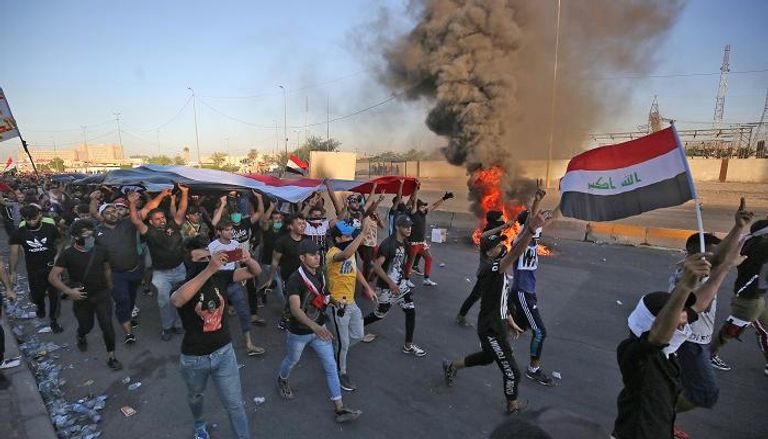 المتظاهرون في شوارع العراق