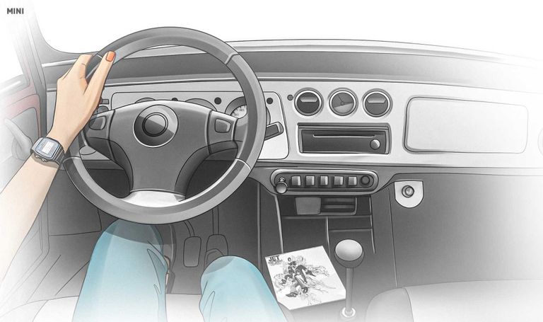 تصميم الكابينة الداخلية للجيل الأول من سيارة ميني كوبر