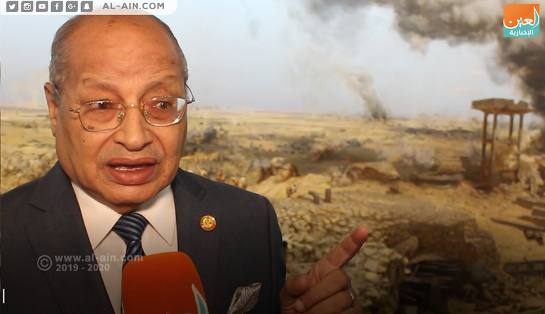 اللواء أركان حرب حسان أبوعلي أحد أبطال نصر السادس من أكتوبر جانب من اللوحة البانورامية لحرب أكتوبر 1973