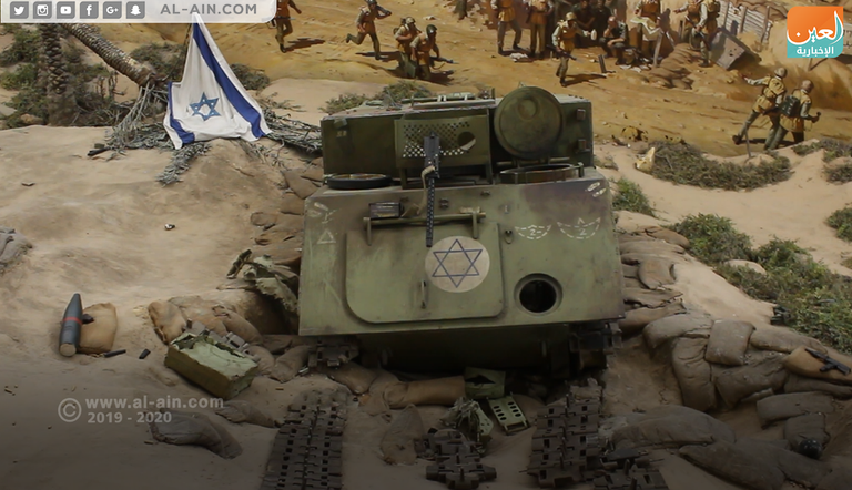 جانب من اللوحة البانورامية لحرب أكتوبر 1973 جانب من اللوحة البانورامية لحرب أكتوبر 1973