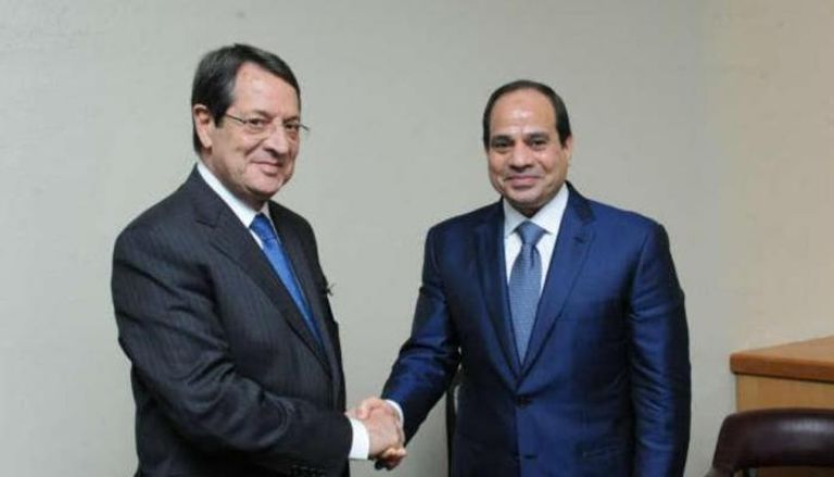 الرئيسان المصري عبدالفتاح السيسي والقبرصي نيكوس أناستاسيادس