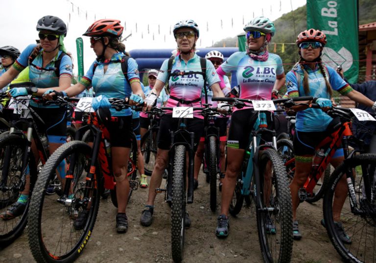 الجدة ميرتا مونيوث خلال السباق