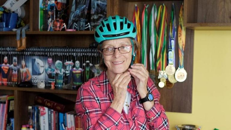 الجدة ميرتا مونيوث خلال السباق