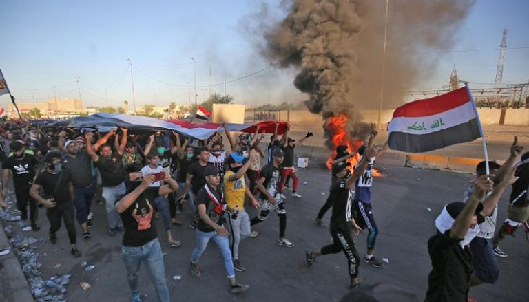 المظاهرات العراقية تواجه مؤامرات إيران 