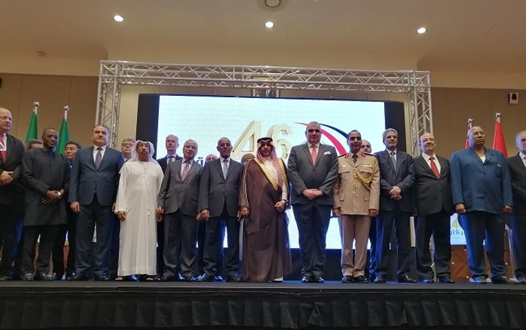 صورة تذكارية للسفراء المشاركين من مختلف الدول في الحفل سفارة مصر في الجزائر تحتفل بالذكرى 46 لنصر أكتوبر