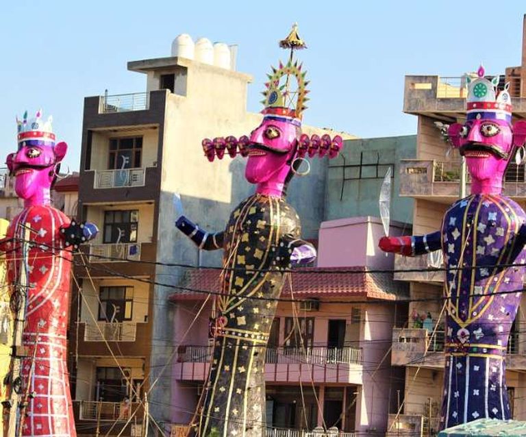 جانب من احتفالات مهرجان الدوسيرا الهندي