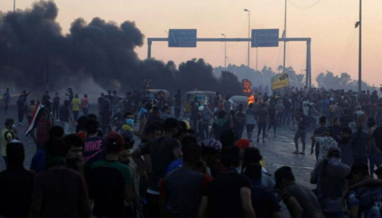 جانب من الاحتجاجات العراقية