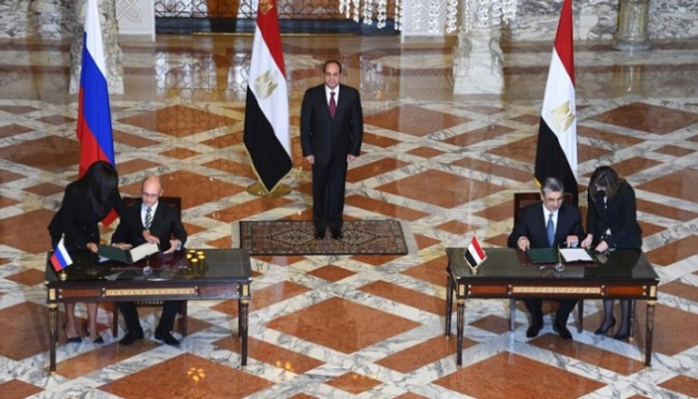 مراسم توقيع اتفاقية إنشاء محطة الضبعة بين مصر وروسيا - أرشيفية