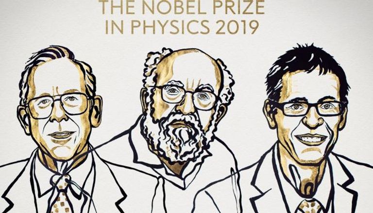 صورة للفائزين الثلاثة نشرتها الصفحة الرسمية لجائزة نوبل على تويتر