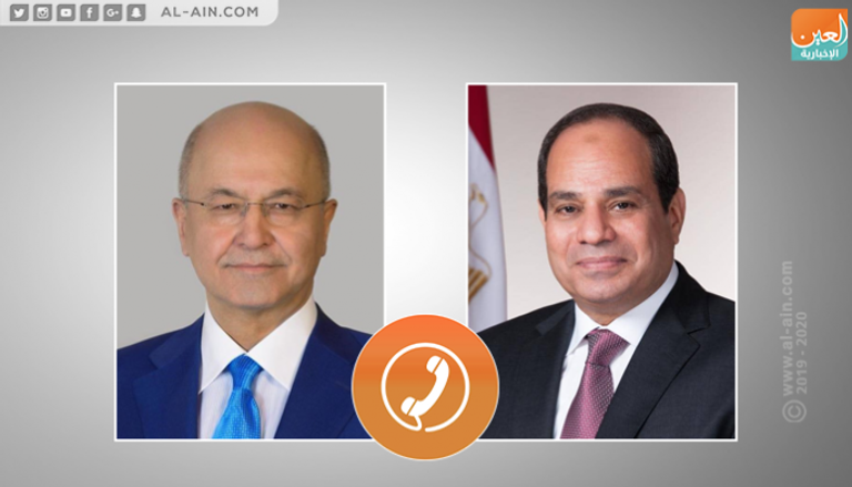 اتصال هاتفي بين الرئيس المصري ونظيره العراقي 
