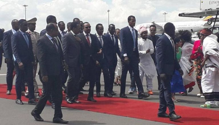 رئيس وزراء إثيوبيا يستقبل حمدوك