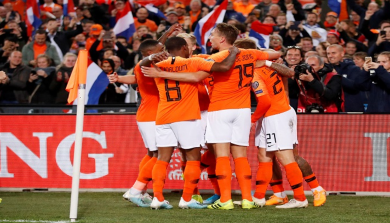 فرحة لاعبي هولندا