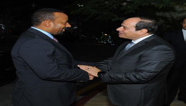 الرئيس المصري ورئيس وزراء إثيوبيا