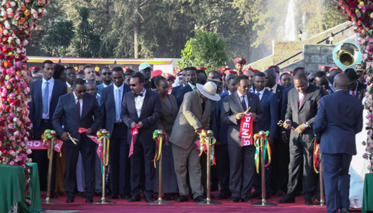 وفد أفريقي رفيع المستوى خلال افتتاح القصر الوطني الكبير بإثيوبيا