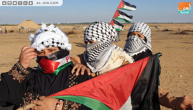 نقل أحد المصابين في جمعة شهدائنا الأطفال