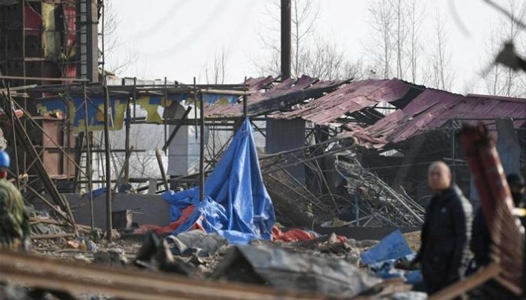 حطام إثر انفجار سابق في الصين - رويترز