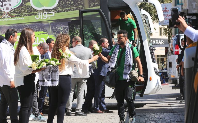 وصول البعثة السعودية إلى فلسطين