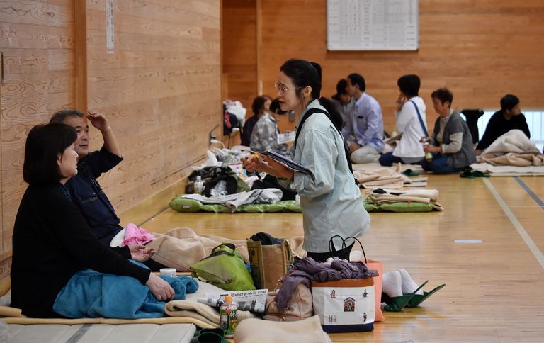 المياه وصل ارتفاعها إلى الخصر في ناجانو بوسط اليابان