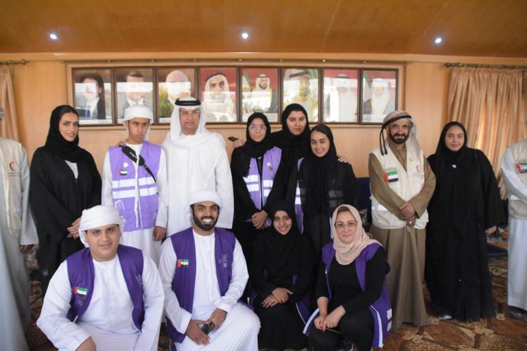 الوفد الإماراتي في مخيم اللاجئين بالأردن