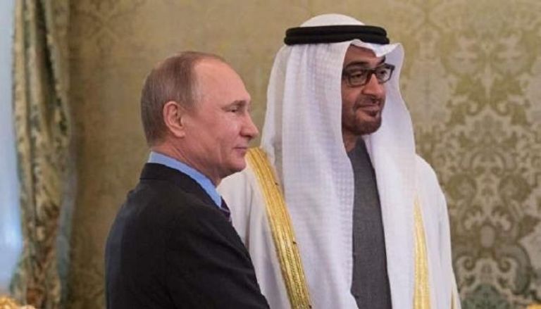 الشيخ محمد بن زايد آل نهيان والرئيس الروسي فلاديمير بوتين