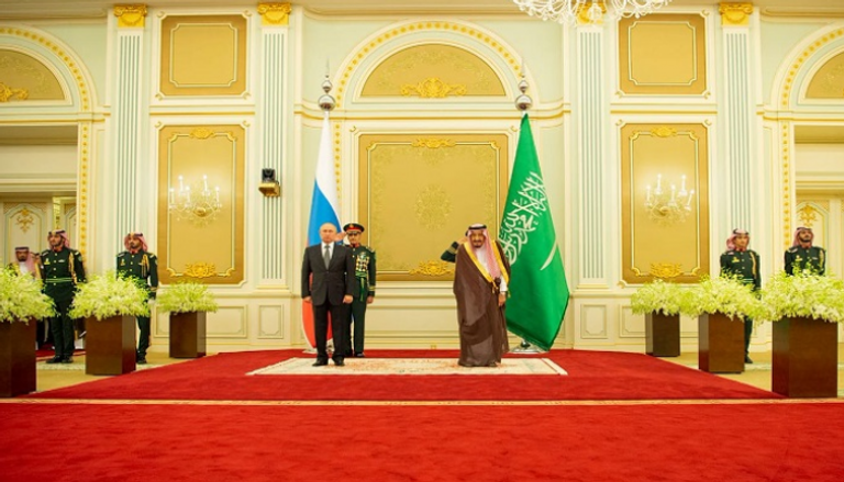 مباحثات بين الملك سلمان بن عبدالعزيز آل سعود والرئيس فلاديمير بوتين