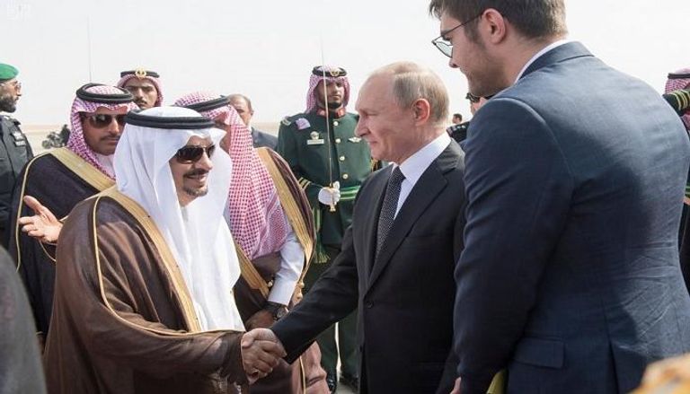 الرئيس الروسي فلاديمير بوتين لدى وصوله إلى الرياض