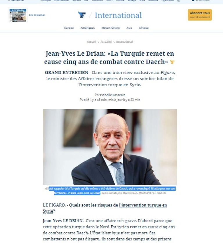 وزير الخارجية الفرنسي جون إيف لودريان