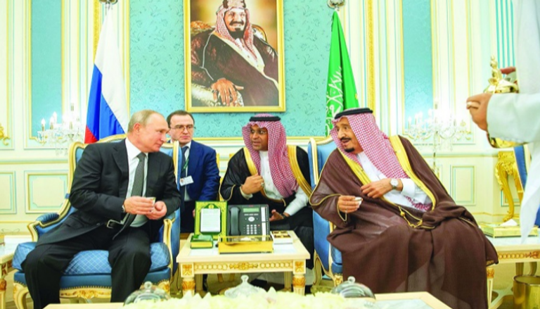 الملك سلمان بن عبدالعزيز آل سعود والرئيس فلاديمير بوتين