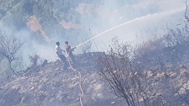 النيران تلتهم مساحات شاسعة من لبنان