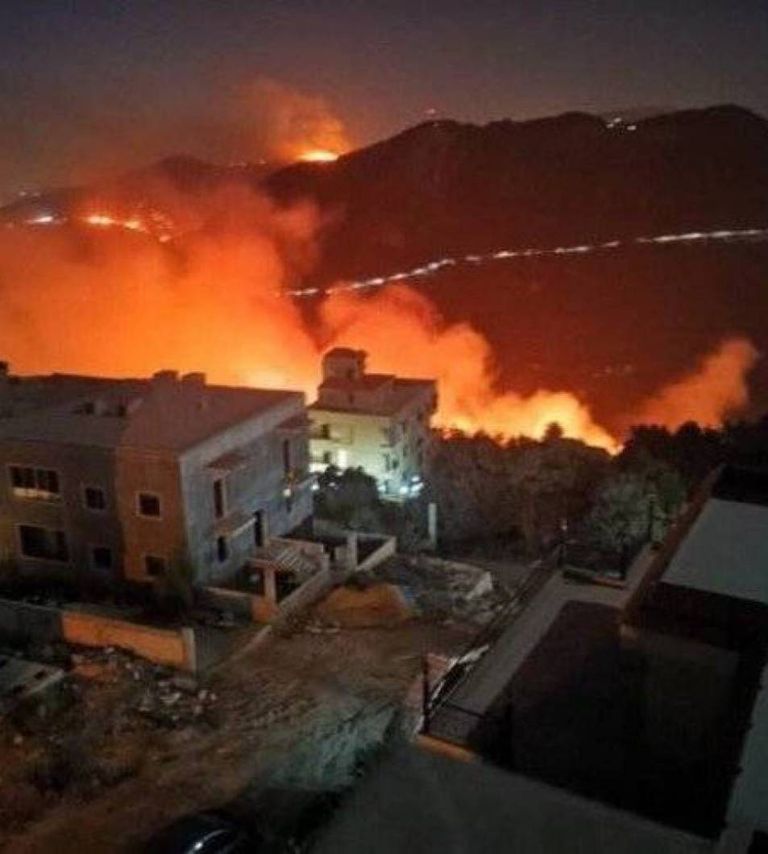 النيران تلتهم مساحات شاسعة من لبنان