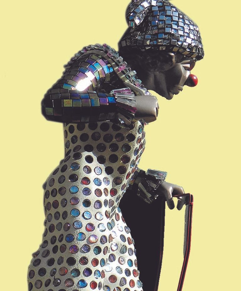 لوحة للفنان التشكيلي الراحل ممدوح عمار ضيف شرف المعرض