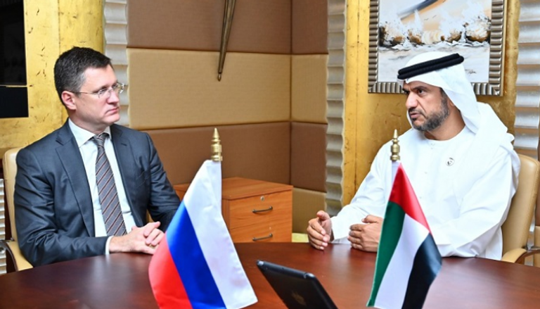  جانب من لقاء رئيس دائرة الطاقة في أبوظبي مع وزير الطاقة الروسي
