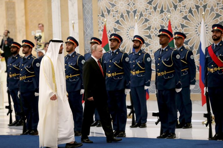 احتفاء إماراتي كبير بزيارة الرئيس الروسي