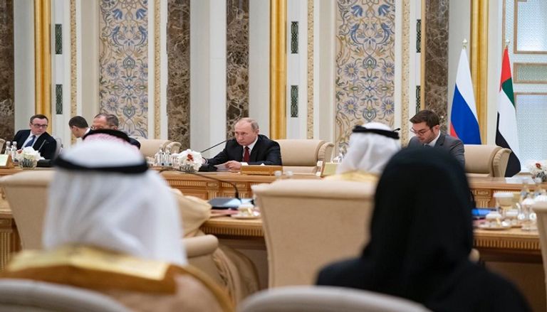 مراسم استقبال الرئيس الروسي في الإمارات