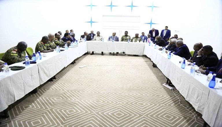 جانب من محادثات السلام السودانية في العاصمة جوبا