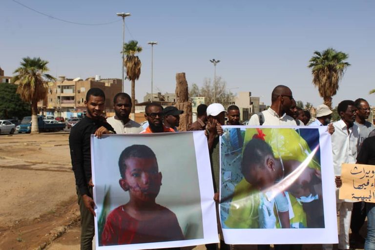 وقفة احتجاجية لمهجري مرزق الليبية